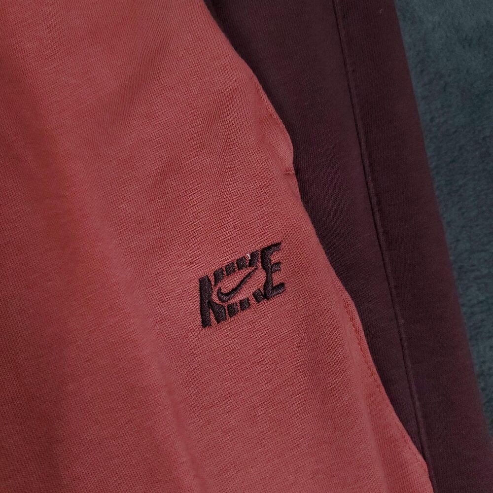 Nike Pants Mens Large Red Colorblock Sweatpants Tapered Athletic Joggers Striped - Picture 2 of 7